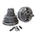 Body Solid 500 lb Gray Cast Iron Grip Olympic Weight Set with Bar and Collars