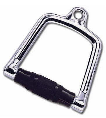 Chrome, Premium Single Cable Handle w/Rubber Handle – The Fitness Store