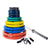 Body Solid 300 lb Color Rubber Grip Olympic Weight Set with Bar and Collars