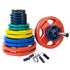 Body Solid 400 lb Color Rubber Grip Olympic Weight Set