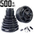 Body Solid 500 lb Rubber Grip Olympic Weight Set with Bar and Collars
