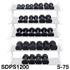 Body Solid 5 to 75 lb Rubber Round Dumbbell Set