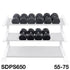 Body Solid 55 to 75 lb Rubber Round Dumbbell Set