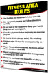 Fitness Area Rules Poster