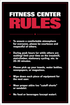 Algra Fitness Center Rules Poster